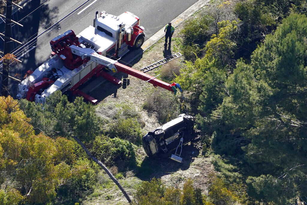 APTOPIX Tiger Woods Vehicle Crash